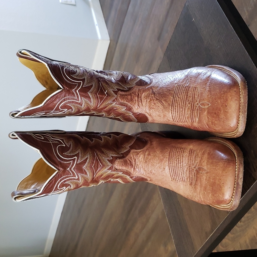 Tony Lama Smooth Ostrich Boots- 11 1/2 D